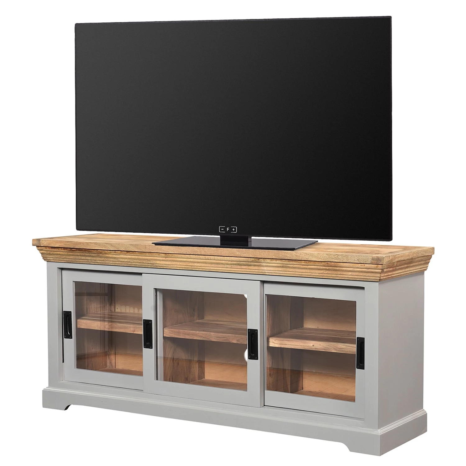 Maison Belfort Meuble TV Antton - Acacia / Manguier massif - Gris / Manguier 3 Maison Belfort Meuble TV Antton - Acacia / Manguier massif - Gris / Manguier