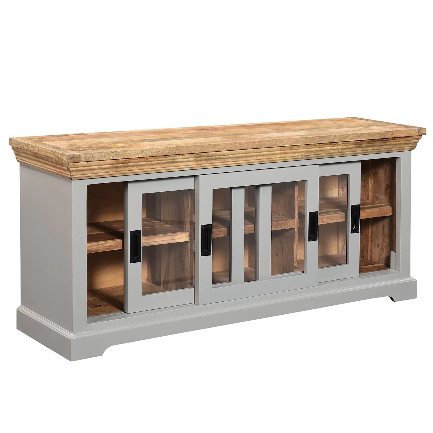 Maison Belfort Meuble TV Antton - Acacia / Manguier massif - Gris / Manguier 5 Maison Belfort Meuble TV Antton - Acacia / Manguier massif - Gris / Manguier – Image 3