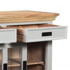 Maison Belfort Buffet Anton - Acacia / Manguier massif - Gris / Manguier 11 Maison Belfort Buffet Anton - Acacia / Manguier massif - Gris / Manguier -Meubles de salon Soldes 1000265472 220104 09380600089 DETAILS P000000001000265472