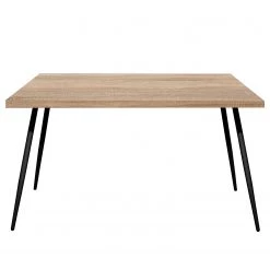 Furnitive Bureau Unieux I - Imitation chêne brut de sciage - Largeur : 120 cm - Noir