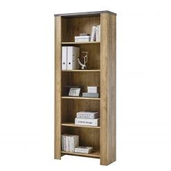 Étagère Lithgow - Imitation chêne sauvage / Anthracite - Hauteur : 200 cm