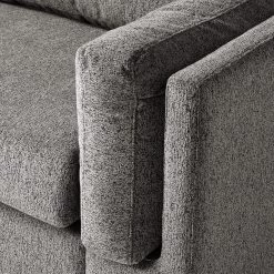 Studio Copenhagen 3 places Canapé COSO Classic+ - Tissu Chenille Rufi: Gris - Chrome brillant -Meubles de salon Soldes 1000266013 211007 14080000482 DETAILS P000000001000266013