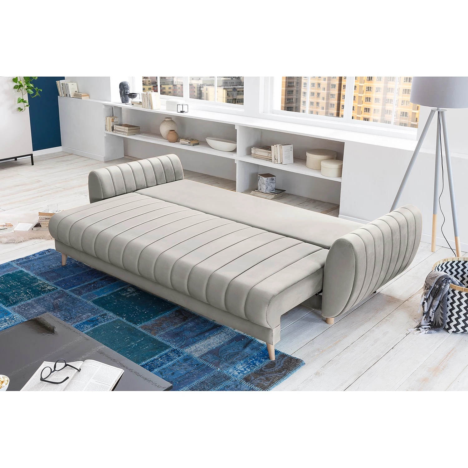 Norrwood Canapé convertible Cachi - Tissu - Tissu Madje: Gris clair 5 Norrwood Canapé convertible Cachi - Tissu - Tissu Madje: Gris clair – Image 3