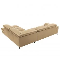 Loftscape Canapé d’angle Bussy - Cuir véritable - Cuir Poas: Cappuccino - Méridienne longue à droite (vue de face) - Sans fonction couchage -Meubles de salon Soldes 1000266789 210527 11182500410 DETAILS P000000001000266789