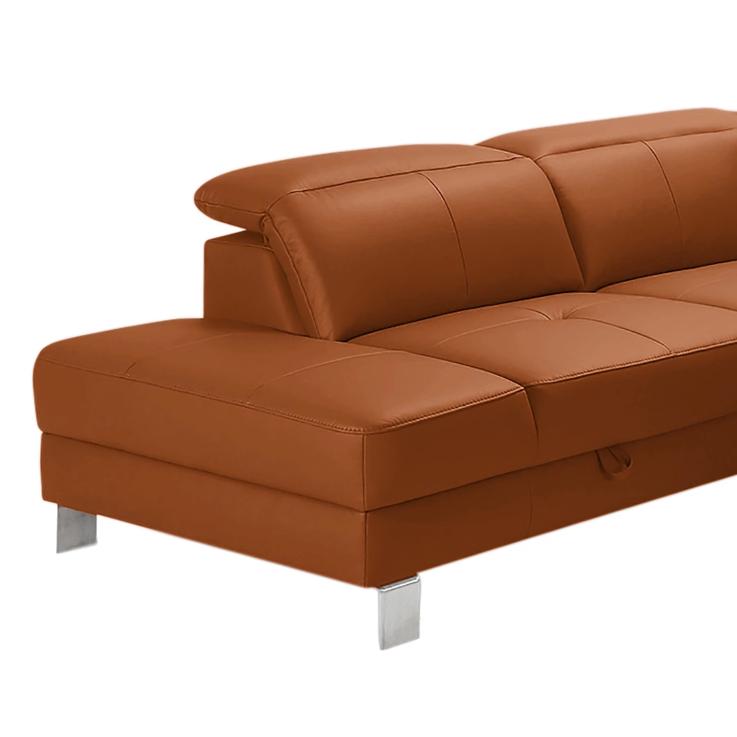 Loftscape Canapé panoramique Bussy - Cuir véritable - Cuir Moja: Marron chevreuil - Méridienne courte à droite / longue à gauche (vue de face) - Sans fonction couchage 8 Loftscape Canapé panoramique Bussy - Cuir véritable - Cuir Moja: Marron chevreuil - Méridienne courte à droite / longue à gauche (vue de face) - Sans fonction couchage – Image 6