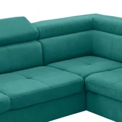 Loftscape Canapé d’angle Calau - Microfibre - Microfibre Enza: Turquoise - Méridienne longue à gauche (vue de face) - Avec fonction couchage -Meubles de salon Soldes 1000266820 210527 11190600674 DETAILS P000000001000266820