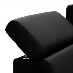 Loftscape Canapé d’angle Busene - Cuir véritable - Cuir Moja: Noir - Méridienne longue à droite (vue de face) - Avec fonction couchage -Meubles de salon Soldes 1000266851 210527 11194801007 DETAILS P000000001000266851