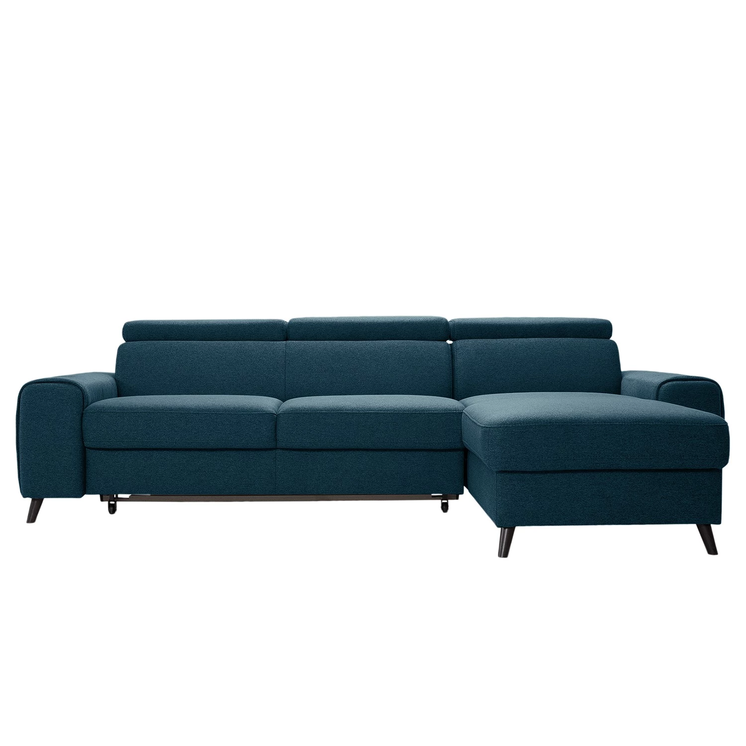 Loftscape Canapé d’angle Cadima II - Tissu - Tissu Cavo: Bleu marine - Méridienne courte à droite (vue de face) - Avec fonction couchage 6 Loftscape Canapé d’angle Cadima II - Tissu - Tissu Cavo: Bleu marine - Méridienne courte à droite (vue de face) - Avec fonction couchage – Image 4