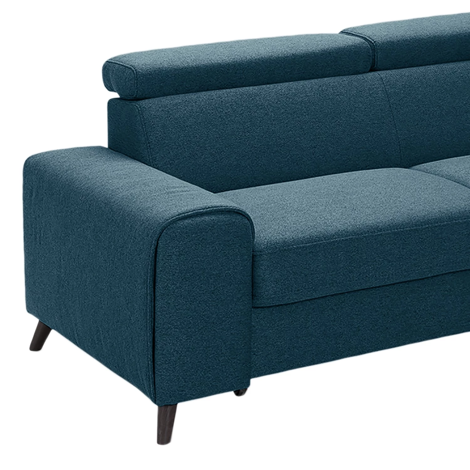 Loftscape Canapé d’angle Cadima II - Tissu - Tissu Cavo: Bleu marine - Méridienne courte à droite (vue de face) - Avec fonction couchage 10 Loftscape Canapé d’angle Cadima II - Tissu - Tissu Cavo: Bleu marine - Méridienne courte à droite (vue de face) - Avec fonction couchage – Image 8