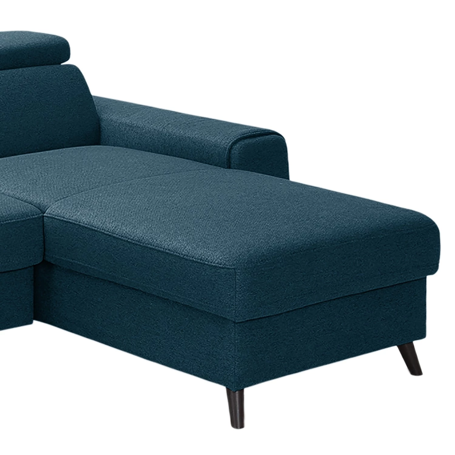 Loftscape Canapé d’angle Cadima II - Tissu - Tissu Cavo: Bleu marine - Méridienne courte à droite (vue de face) - Avec fonction couchage 12 Loftscape Canapé d’angle Cadima II - Tissu - Tissu Cavo: Bleu marine - Méridienne courte à droite (vue de face) - Avec fonction couchage – Image 10