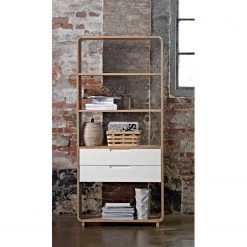 Naturoo Bibliothèque Bell - Placage en chêne - Chêne / Blanc 5 Naturoo Bibliothèque Bell - Placage en chêne - Chêne / Blanc -Meubles de salon Soldes 1000266938 210525 14342300055 MOOD DETAILS P000000001000266938 mood