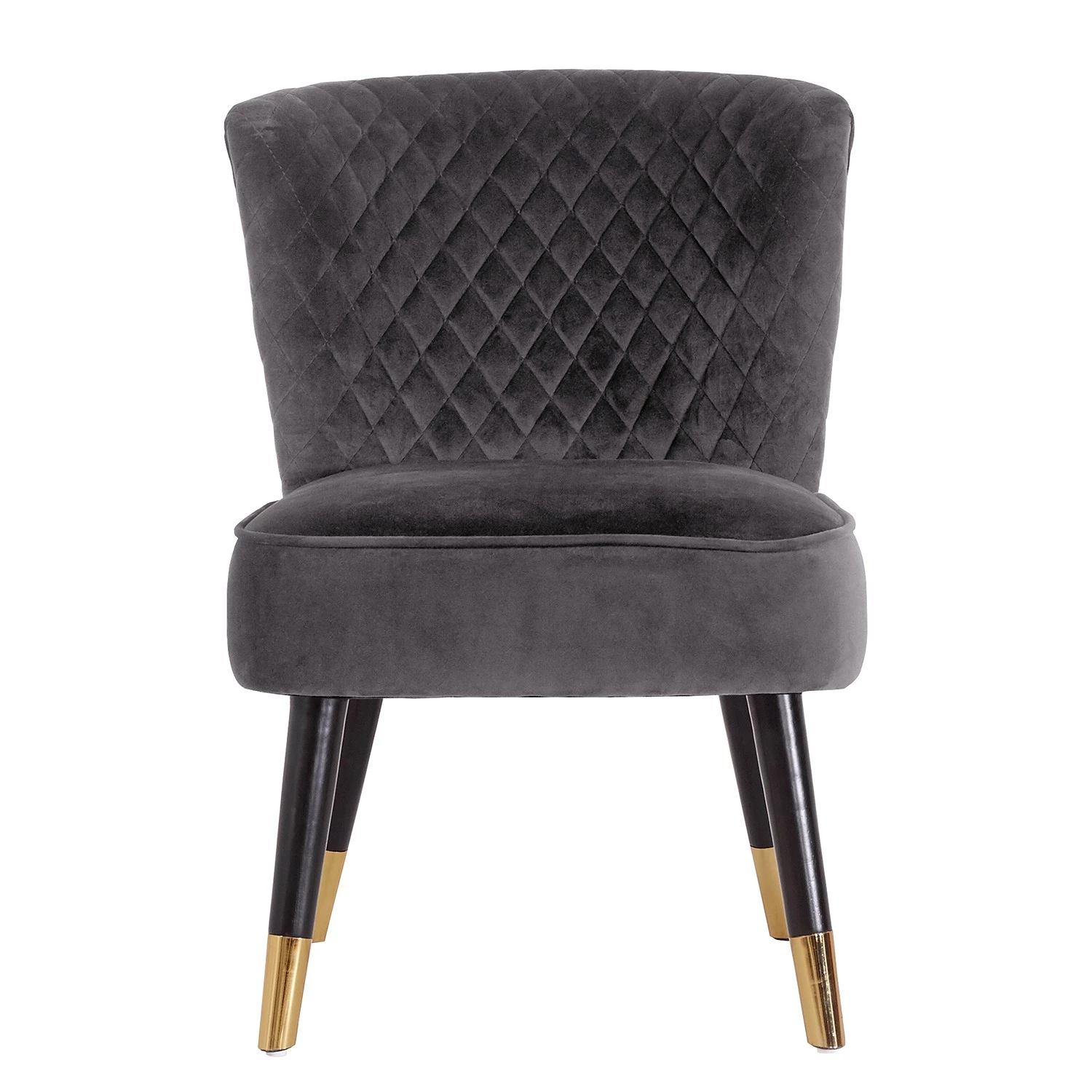 Red Living Fauteuil Agen - Velours - Gris 4 Red Living Fauteuil Agen - Velours - Gris – Image 2