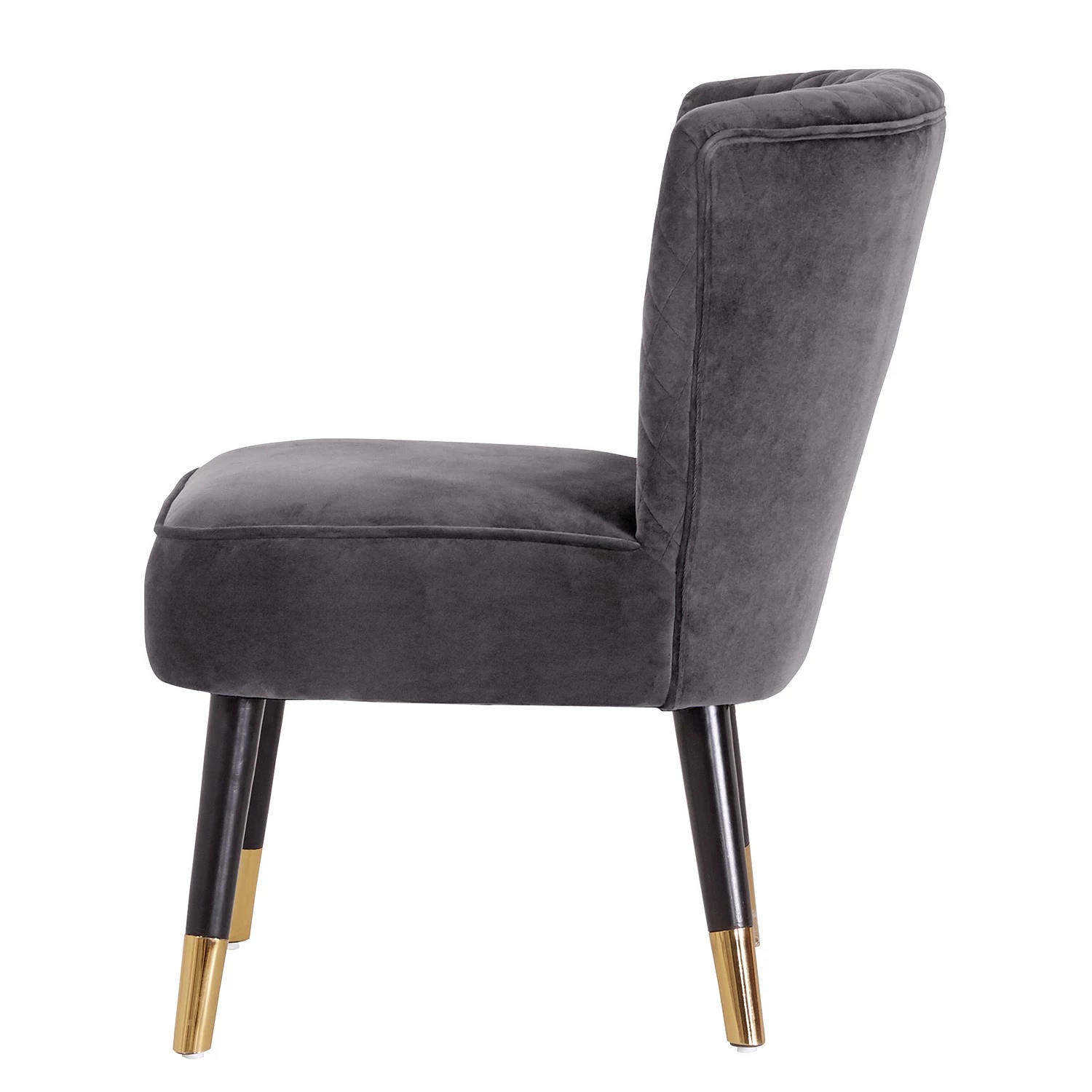 Red Living Fauteuil Agen - Velours - Gris 5 Red Living Fauteuil Agen - Velours - Gris – Image 3