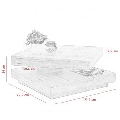 Loftscape Table basse Cutato - Imitation bois ancien -Meubles de salon Soldes 1000270205 210525 11024900014 SKETCH DETAILS P000000001000270205 sketch