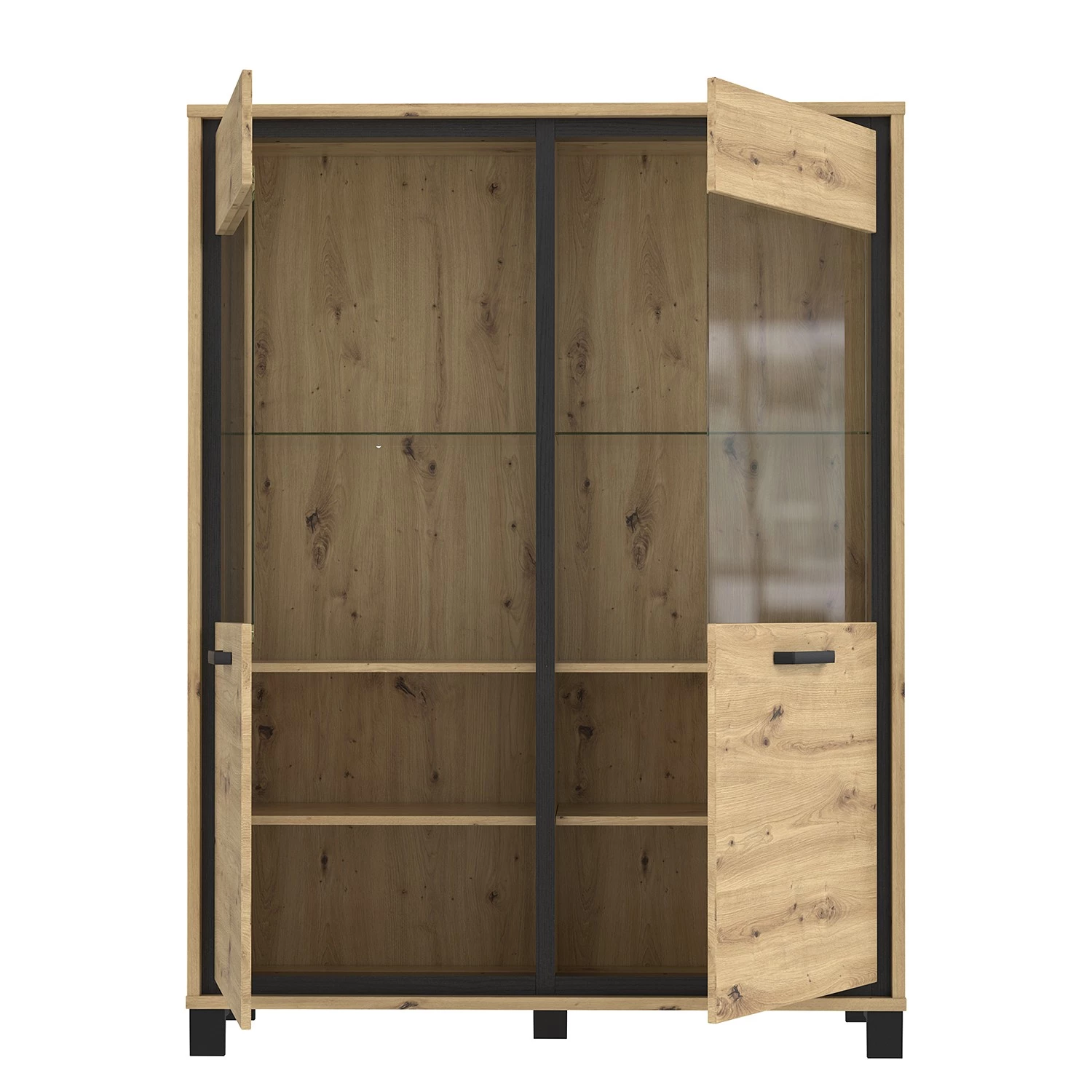 Red Living Vitrine Egan I - Imitation chêne artisan / Imitation chêne noir 5 Red Living Vitrine Egan I - Imitation chêne artisan / Imitation chêne noir – Image 3