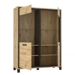 Red Living Vitrine Egan I - Imitation chêne artisan / Imitation chêne noir 14 Red Living Vitrine Egan I - Imitation chêne artisan / Imitation chêne noir -Meubles de salon Soldes 1000270227 210609 06155300109 DETAILS P000000001000270227