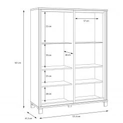 Red Living Vitrine Egan I - Imitation chêne artisan / Imitation chêne noir 18 Red Living Vitrine Egan I - Imitation chêne artisan / Imitation chêne noir -Meubles de salon Soldes 1000270227 210609 06155400113 SKETCH DETAILS P000000001000270227 sketch
