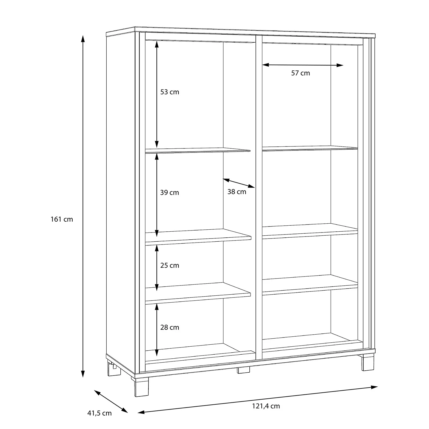 Red Living Vitrine Egan I - Imitation chêne artisan / Imitation chêne noir 10 Red Living Vitrine Egan I - Imitation chêne artisan / Imitation chêne noir – Image 8