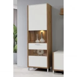 Norrwood Vitrine Boyd - Blanc / Imitation chêne 13 Norrwood Vitrine Boyd - Blanc / Imitation chêne -Meubles de salon Soldes 1000270239 210609 06160000206 MOOD DETAILS P000000001000270239 mood