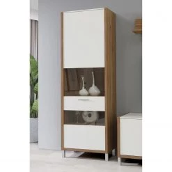 Norrwood Vitrine Boyd - Blanc / Imitation chêne 14 Norrwood Vitrine Boyd - Blanc / Imitation chêne -Meubles de salon Soldes 1000270239 210609 06160000207 MOOD DETAILS P000000001000270239 mood