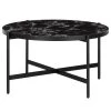 Studio Copenhagen Table basse Abee - Imitation marbre noir / Noir