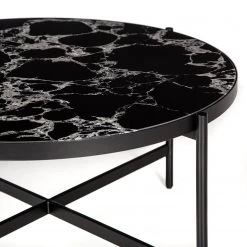 Studio Copenhagen Table basse Abee - Imitation marbre noir / Noir -Meubles de salon Soldes 1000270346 220809 050 DETAILS P000000001000270346