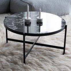 Studio Copenhagen Table basse Abee - Imitation marbre noir / Noir -Meubles de salon Soldes 1000270346 220915 021 MOOD DETAILS P000000001000270346 mood