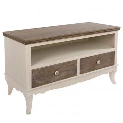 Ridgevalley Meuble TV Pua - Eucalyptus massif - Blanc / Marron -Meubles de salon Soldes 1000270686 210602 06133100116 DETAILS P000000001000270686