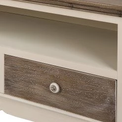 Ridgevalley Meuble TV Pua - Eucalyptus massif - Blanc / Marron -Meubles de salon Soldes 1000270686 210602 06133100118 DETAILS P000000001000270686