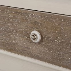 Ridgevalley Meuble TV Pua - Eucalyptus massif - Blanc / Marron -Meubles de salon Soldes 1000270686 210602 06133100119 DETAILS P000000001000270686