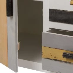 Ridgevalley Buffet Souper - Eucalyptus massif - Blanc / Multicolore -Meubles de salon Soldes 1000270703 210602 06134100230 DETAILS P000000001000270703