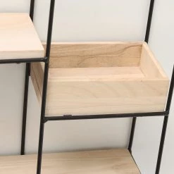 Boltze Étagère murale Tjorge I - Métal - Noir / Marron -Meubles de salon Soldes 1000270754 210709 14011700019 DETAILS P000000001000270754