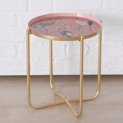 Boltze Bouts de canapé Krano (3 éléments) - Métal - Doré / Multicolore -Meubles de salon Soldes 1000270929 210709 14015000135 DETAILS P000000001000270929