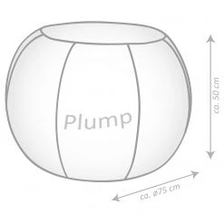 SITTING POINT Pouf Plump Veluto - Rouge -Meubles de salon Soldes 1000271356 210610 15402300086 SKETCH DETAILS P000000001000271356 sketch