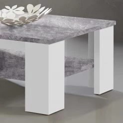 Loftscape Table basse Lono - Imitation béton / Blanc -Meubles de salon Soldes 1000272354 210819 07025000172 DETAILS P000000001000272354