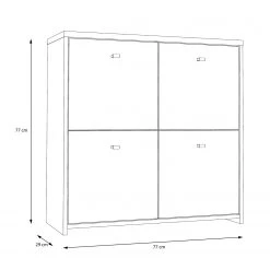 Loftscape Buffet Rison II - Gris foncé / Imitation bois ancien -Meubles de salon Soldes 1000272364 210819 07024300047 SKETCH DETAILS P000000001000272364 sketch