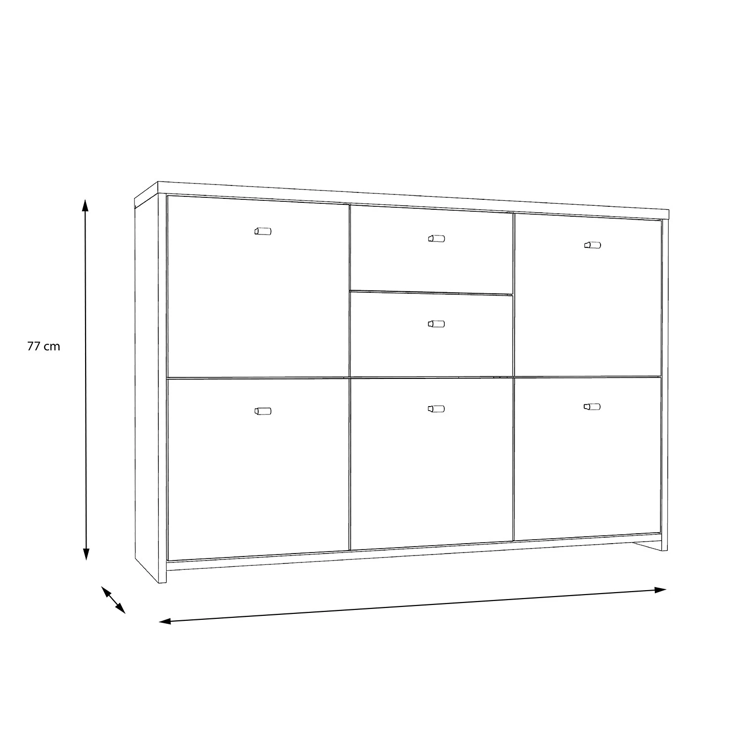 Loftscape Buffet Rison IV - Gris foncé / Imitation bois ancien 8 Loftscape Buffet Rison IV - Gris foncé / Imitation bois ancien – Image 6