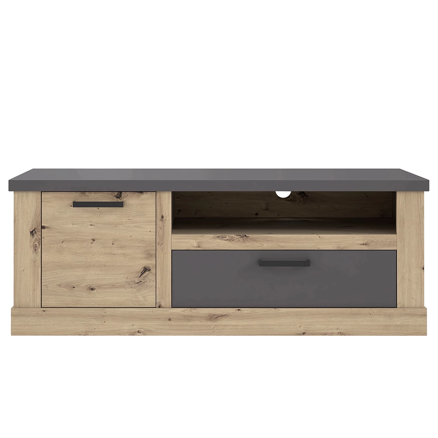 Ridgevalley Meuble TV Moro - Imitation chêne artisan / Gris 5 Ridgevalley Meuble TV Moro - Imitation chêne artisan / Gris – Image 3