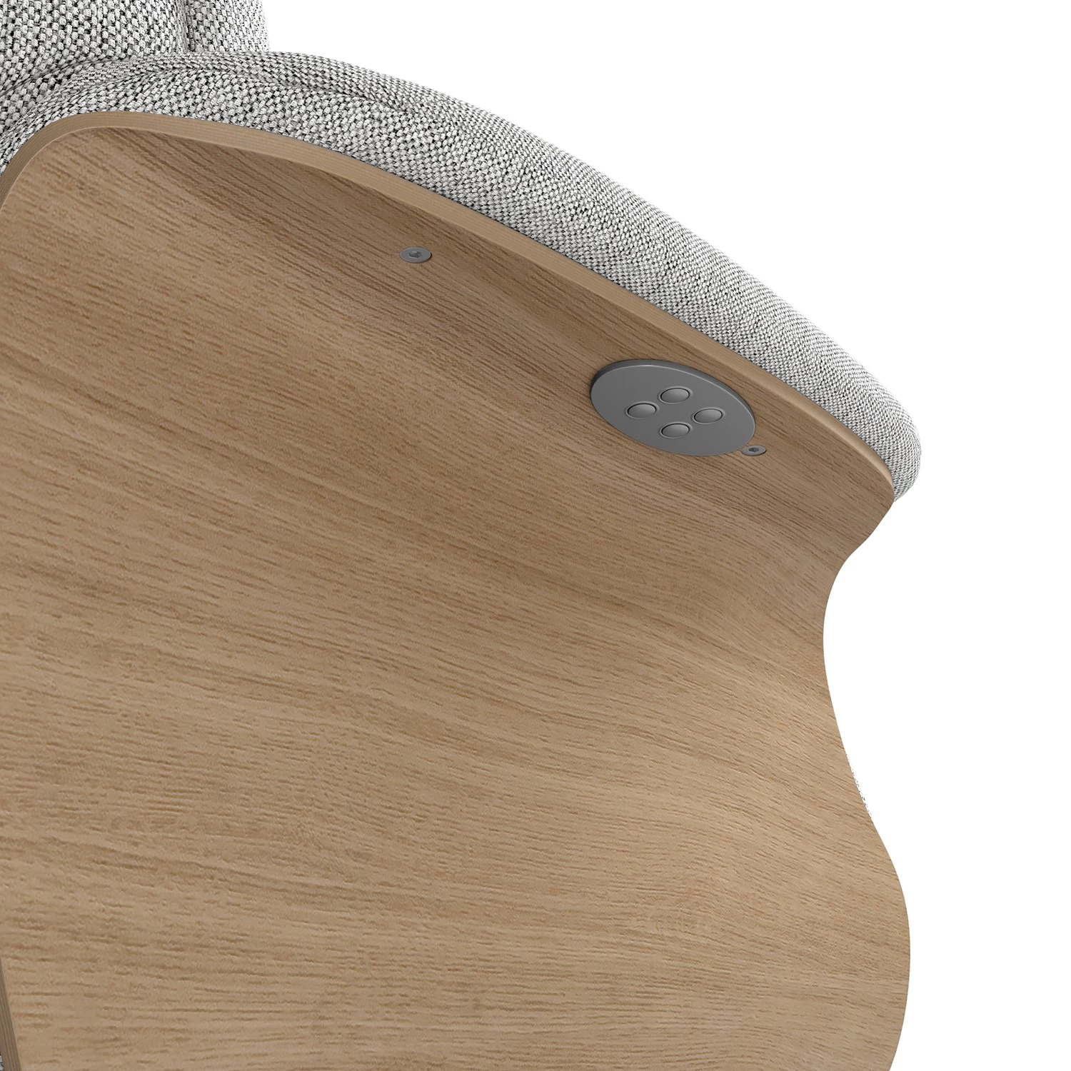 Studio Copenhagen Fauteuil relax Anderson III - Tissu Saia: Gris clair - Noir - Chêne 17 Studio Copenhagen Fauteuil relax Anderson III - Tissu Saia: Gris clair - Noir - Chêne – Image 15