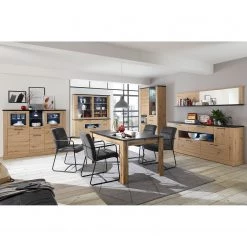 Ridgevalley Haut de buffet Nanda - Imitation chêne artisan / Imitation chêne noir -Meubles de salon Soldes 1000273452 210610 07544900045 MOOD DETAILS P000000001000273452 mood