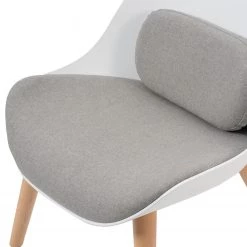 Mørteens Fauteuil Evie I - Matière plastique et tissu / Hêtre massif - Blanc et gris / Hêtre 15 Mørteens Fauteuil Evie I - Matière plastique et tissu / Hêtre massif - Blanc et gris / Hêtre -Meubles de salon Soldes 1000273470 220420 050 DETAILS P000000001000273470