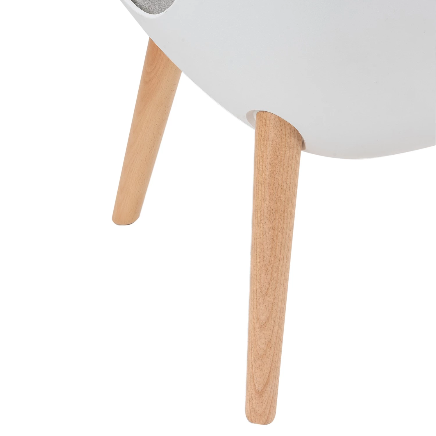 Mørteens Fauteuil Evie I - Matière plastique et tissu / Hêtre massif - Blanc et gris / Hêtre 9 Mørteens Fauteuil Evie I - Matière plastique et tissu / Hêtre massif - Blanc et gris / Hêtre – Image 7