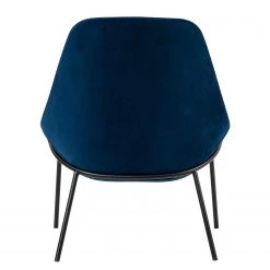 Studio Copenhagen Fauteuil Evie II - Velours / Métal - Bleu foncé / Noir -Meubles de salon Soldes 1000273471 220420 040 DETAILS P000000001000273471