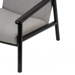 Studio Copenhagen Fauteuil Etah - Tissu / Hêtre massif - Gris / Noir -Meubles de salon Soldes 1000273473 220420 055 DETAILS P000000001000273473