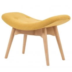 MĂžrteens Repose-pieds Gimli - Tissu / FrĂȘne massif - Jaune moutarde