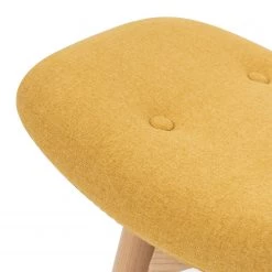Mørteens Repose-pieds Gimli - Tissu / Frêne massif - Jaune moutarde -Meubles de salon Soldes 1000273475 220420 050 DETAILS P000000001000273475