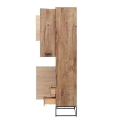 Red Living Vitrine Meevoo - Imitation chêne rustique / Graphite -Meubles de salon Soldes 1000273890 210614 14470200045 DETAILS P000000001000273890