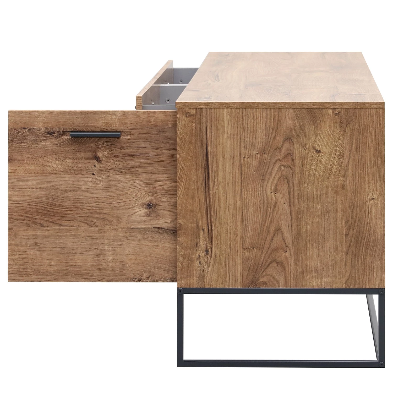 Red Living Meuble TV Meevoo II - Imitation chêne rustique / Graphite 8 Red Living Meuble TV Meevoo II - Imitation chêne rustique / Graphite – Image 6