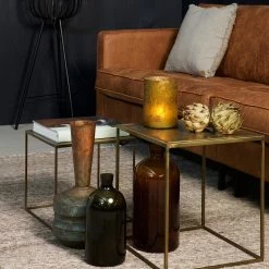 Red Living Bouts de canapé Goon (lot de 2) - Métal - Doré vieilli -Meubles de salon Soldes 1000275608 210630 12463100024 DETAILS P000000001000275608