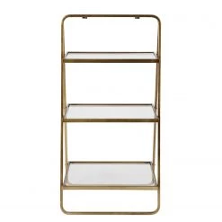 Red Living Étagère Kajsa - Verre / Métal - Doré vieilli -Meubles de salon Soldes 1000275622 210630 12464800079 DETAILS P000000001000275622